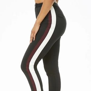 Striped-Trim High-Waist Trousers